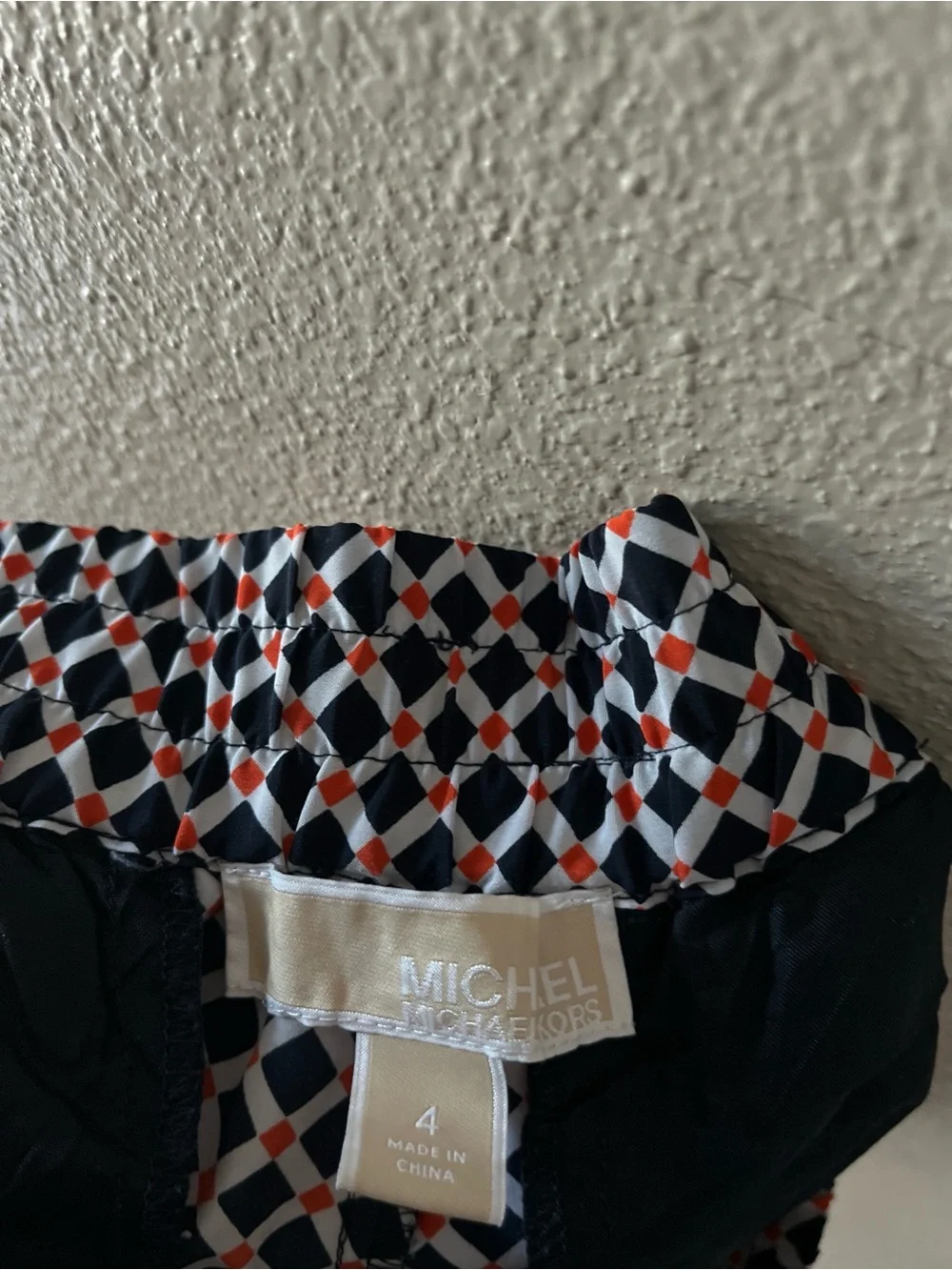 Michael Kors Black & White Geometric Jogger Pants